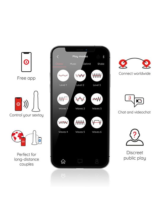 Oninder Bogotà - Dildo Vibratore Medio 9 Vel. Beige 20 Cm con App Gratuita