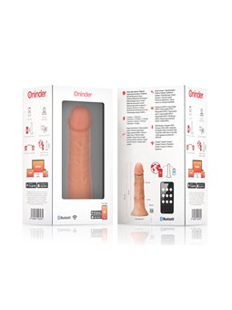 Oninder - Small Bogotá Vibrator Dildo 9 Speeds Natural 22 Cm -O- 4.5 Cm - Free App