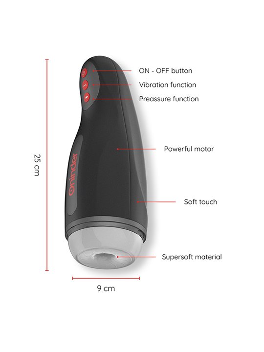 Oninder - Seoul Rechargeable Male Masturbator 10 Speed - Free App