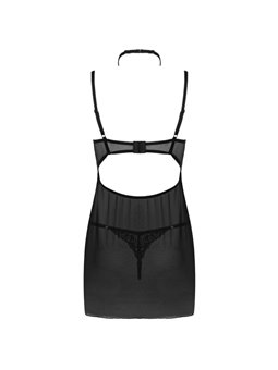 Livco Corsetti Binella - Babydoll + Perizoma in Pizzo Nero Taglia L/XL