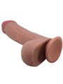 Pretty Love - Sliding Skin Series Realistic Dildo With Sliding Skin Suction Cup Brown 23.4 Cm