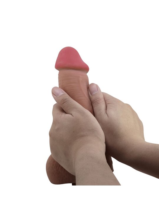 Pretty Love Sliding Skin - Dildo Realistico con Ventosa e Testicoli 23,4 Cm Marrone