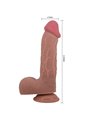 Pretty Love - Sliding Skin Series Realistic Dildo With Sliding Skin Suction Cup Brown 23.4 Cm
