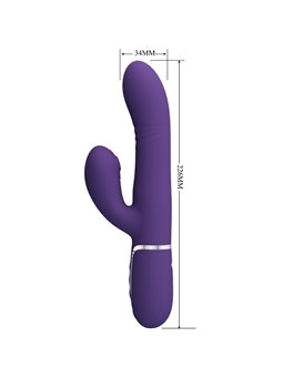 Pretty Love Mariana - Vibratore Rabbit Punto G Multifunzione 4 in 1 Viola