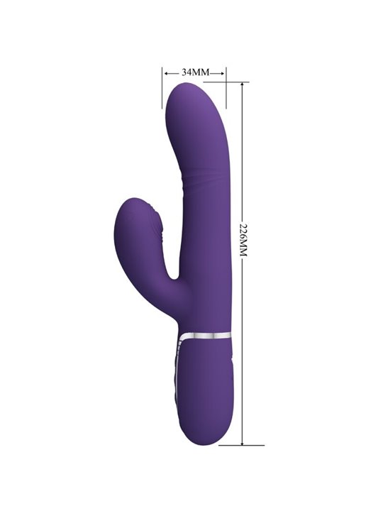 Pretty Love Mariana - Vibratore Rabbit Punto G Multifunzione 4 in 1 Viola