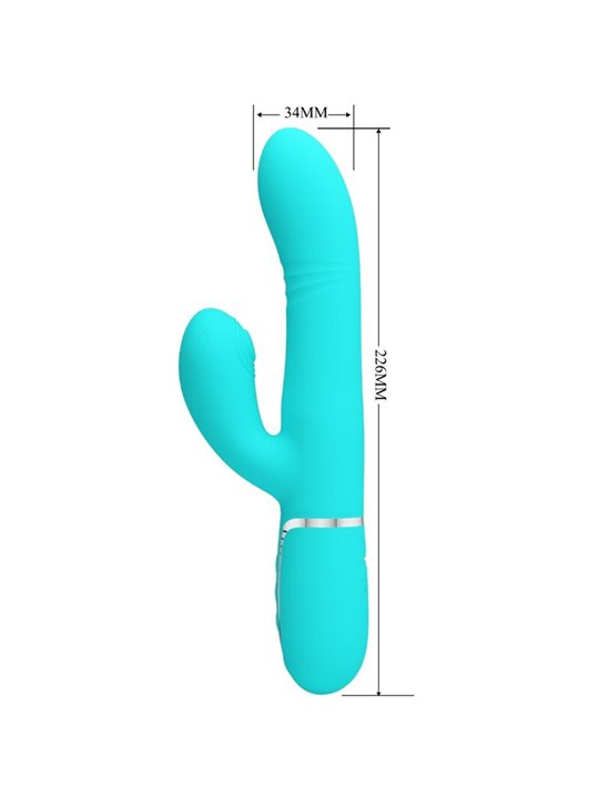 Pretty Love Mariana - Vibratore Rabbit Punto G Multifunzione 4 in 1 Verde