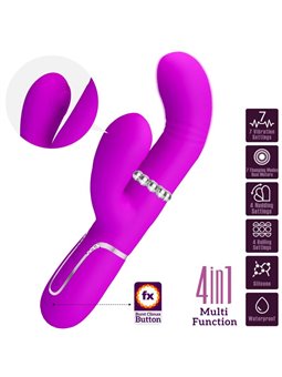 Pretty Love Mariana - Vibratore Rabbit Punto G Multifunzione 4 in 1 Fucsia