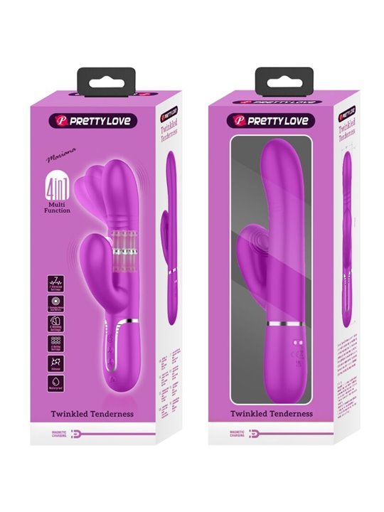 Pretty Love Mariana - Vibratore Rabbit Punto G Multifunzione 4 in 1 Fucsia