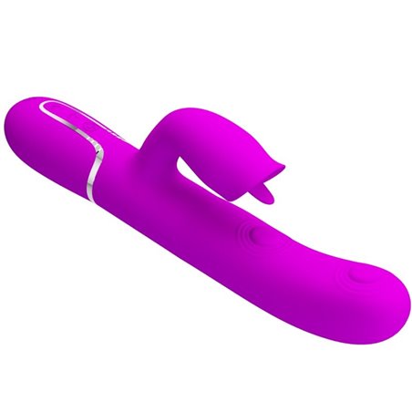 Pretty Love Mariana - Vibratore Rabbit 4 in 1 con Funzione Lingua Fucsia