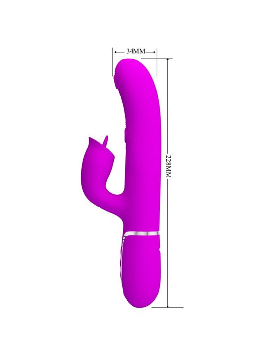 Pretty Love - Rabbit Vibrator With Licking Fuchsia