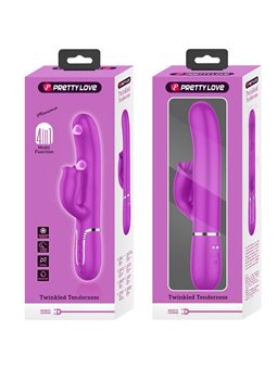 Pretty Love - Rabbit Vibrator With Licking Fuchsia
