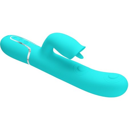 Pretty Love Gigi - Vibratore Rabbit 4 in 1 con Funzione Lingua Verde Acqua