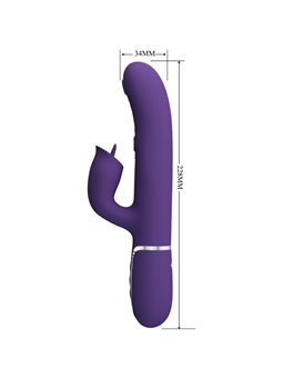 Pretty Love Gigi - Vibratore Rabbit 4 in 1 con Funzione Lingua Viola