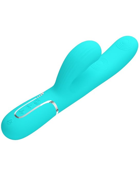 Pretty Love - Perlita Multifunction 3 In 1 G-Spot Vibrator Aqua Green