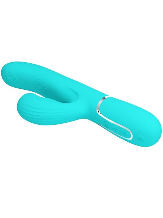 Pretty Love Perlita - Vibratore Rabbit Punto G Multifunzione 3 in 1 Verde