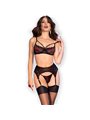 Chilirose - Cr 4693 Set Four Pieces Red/Black L