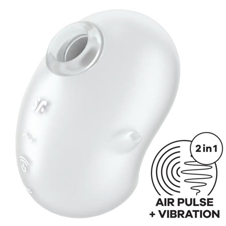 Satisfyer Cutie Ghost - Vibratore Succhia Clitoride Bianco