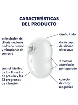 Satisfyer Cutie Ghost - Vibratore con Funzione Aspirazione - Bianco