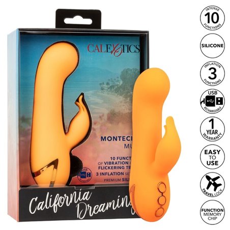 Calexotics Montecito Muse - Vibratore Rabbit Multifunzione Gonfiabile Arancione