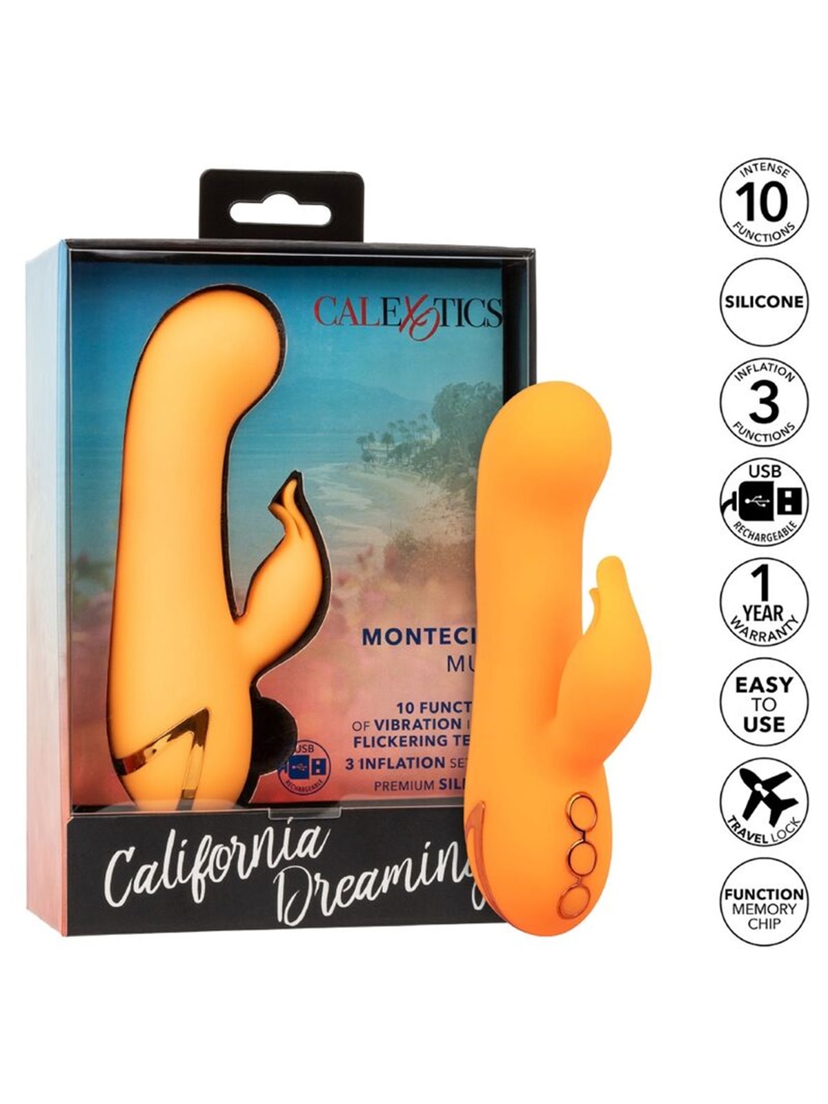 Calexotics - Montecito Muse Vibrator Rabbit Orange By California Dreaming