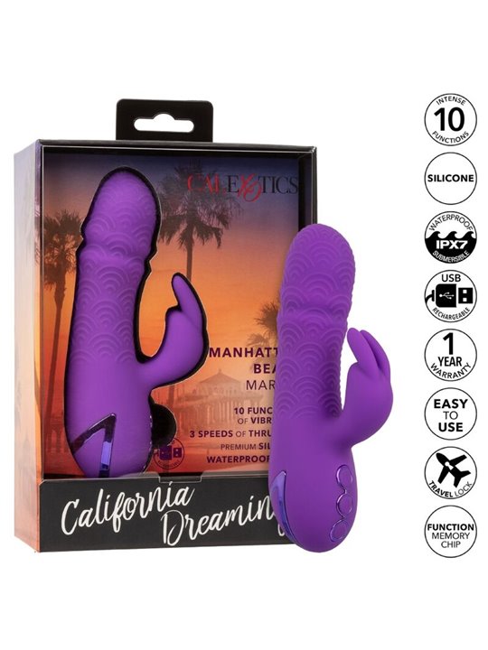 Calexotics Manhattan Beach Marvel - Vibratore Rabbit Multifunzione Viola