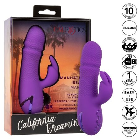 Calexotics Manhattan Beach Marvel - Vibratore Rabbit Multifunzione Viola