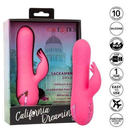 Calexotics Sacramento Sweetie - Vibratore Rabbit Multifunzione Rosa
