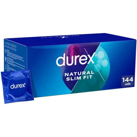 Durex - Preservativi Natural Slim Fit Confezione da 144 Pz