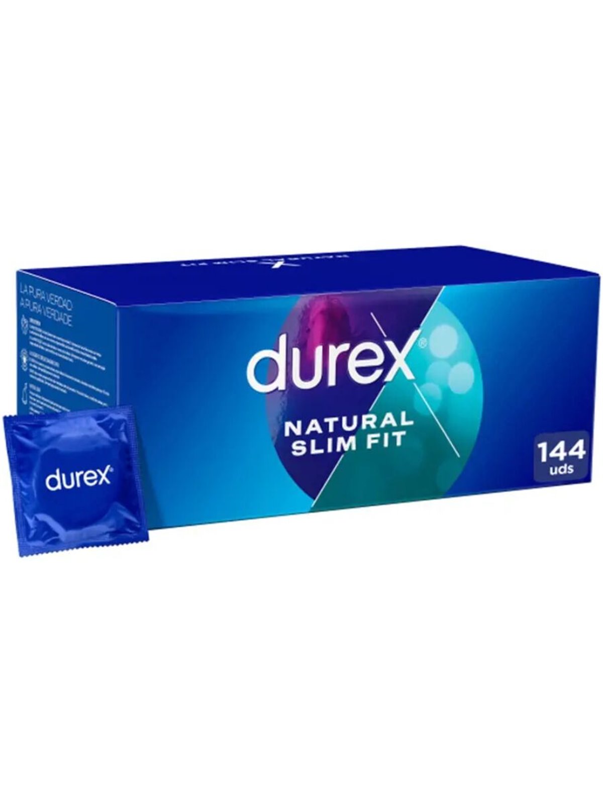 Durex - Preservativi Natural Slim Fit Confezione da 144 Pz