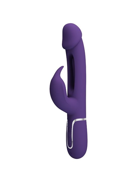 Pretty Love - Kampas Rabbit 3 In 1 Multifunction Vibrator With Tongue Violet
