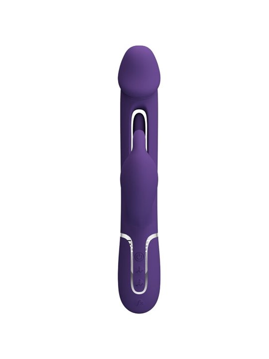 Pretty Love - Kampas Rabbit 3 In 1 Multifunction Vibrator With Tongue Violet
