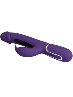 Pretty Love - Kampas Rabbit 3 In 1 Multifunction Vibrator With Tongue Violet
