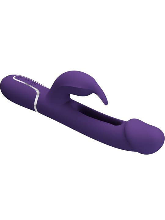Pretty Love - Kampas Rabbit 3 In 1 Multifunction Vibrator With Tongue Violet