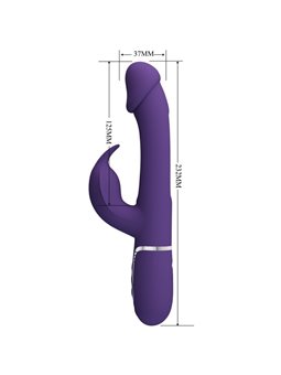 Pretty Love Kampas - Vibratore Rabbit Realistico Multifunzione 3 in 1 Viola