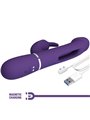 Pretty Love - Kampas Rabbit 3 In 1 Multifunction Vibrator With Tongue Violet