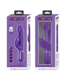 Pretty Love Kampas - Vibratore Rabbit Realistico Multifunzione 3 in 1 Viola