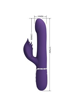 Pretty Love Zalin - Vibratore Rabbit Multifunzione 4 in 1 Viola