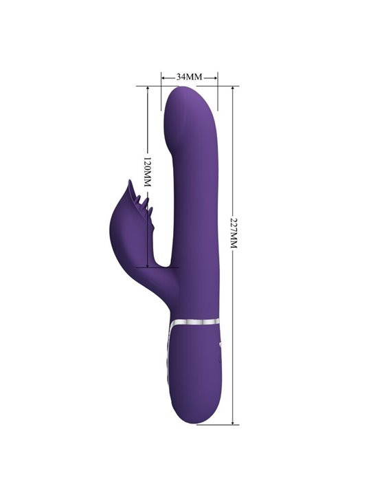 Pretty Love Zalin - Vibratore Rabbit Multifunzione 4 in 1 Viola