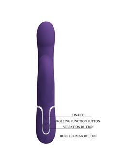 Pretty Love - Zalin Rabbit Vibrator Pearls 4 In 1 Purple