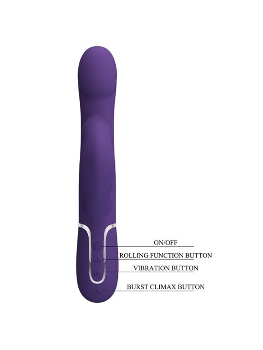Pretty Love - Zalin Rabbit Vibrator Pearls 4 In 1 Purple