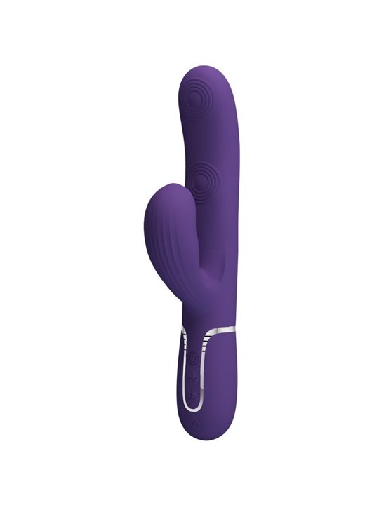 Pretty Love Perlita - Vibratore Rabbit Punto G Multifunzione 3 in 1 Viola
