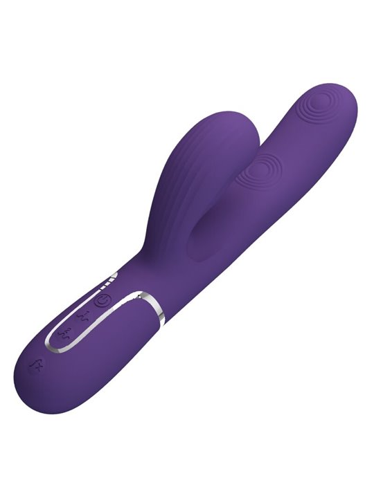 Pretty Love Perlita - Vibratore Rabbit Punto G Multifunzione 3 in 1 Viola