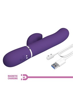 Pretty Love Perlita - Vibratore Rabbit Punto G Multifunzione 3 in 1 Viola