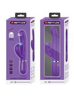 Pretty Love Perlita - Vibratore Rabbit Punto G Multifunzione 3 in 1 Viola