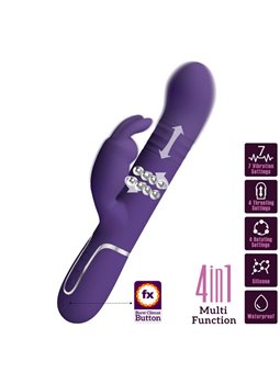 Pretty Love Coale - Vibratore Rabbit Multifunzione 4 in 1 Viola