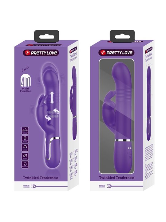 Pretty Love - Coale Rabbit Vibrator 4 In 1 Purple