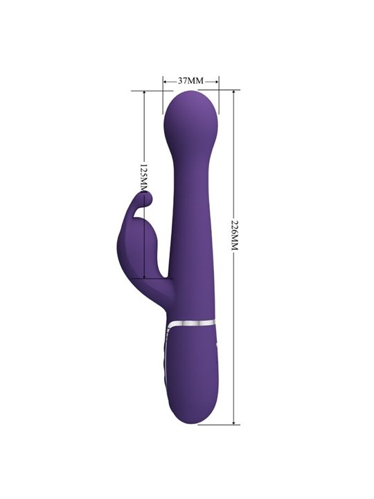 Pretty Love - Dejon Rabbit Vibrator 3 In 1 Multifunction Purple