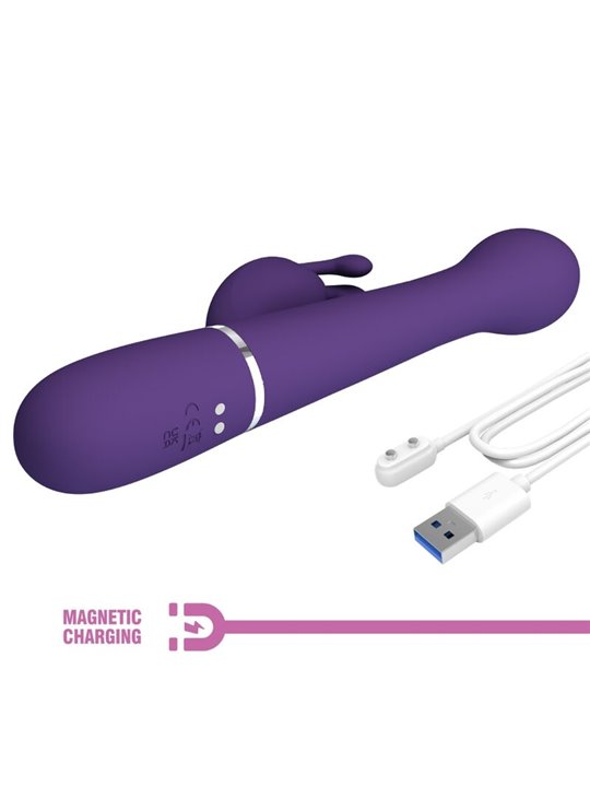 Pretty Love - Dejon Rabbit Vibrator 3 In 1 Multifunction Purple