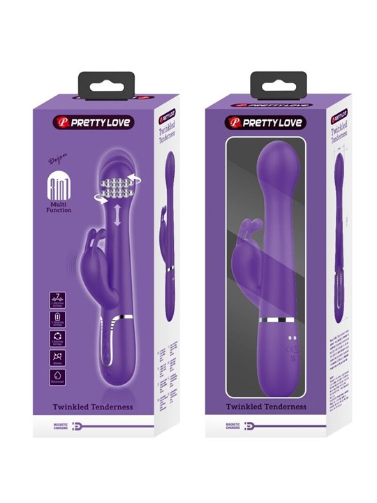 Pretty Love - Dejon Rabbit Vibrator 3 In 1 Multifunction Purple