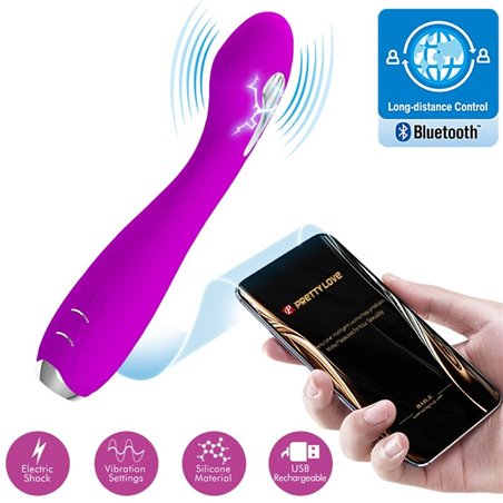 Pretty Love Hector - Vibratore con Elettrostimolazione e App Gratuita Viola